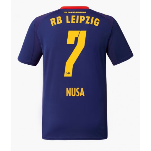 Stroje piłkarskie RB Leipzig Antonio Nusa #7 Koszulka Wyjazdowej 2025-26 Krótki Rękaw